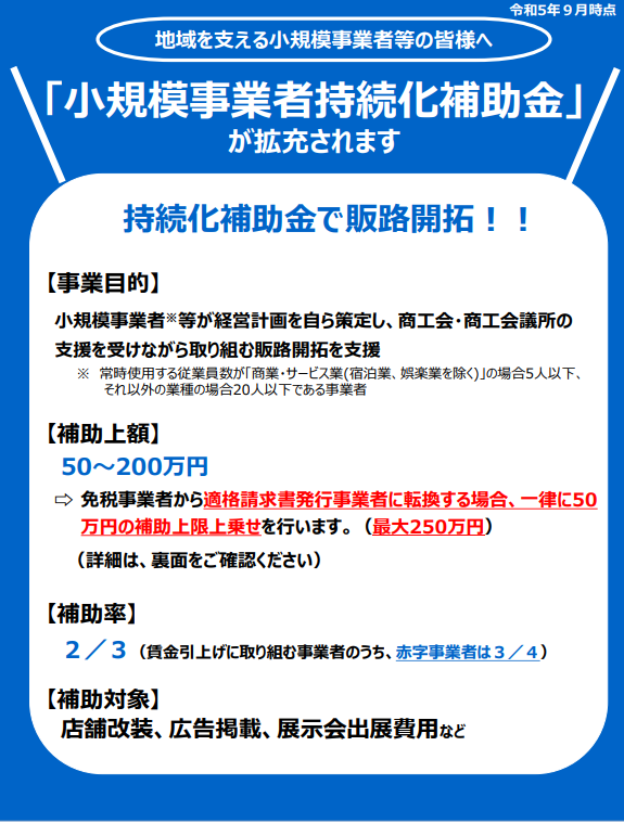 持続化補助金の概要
